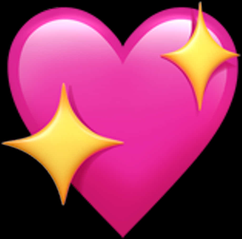 Sparkling Pink Heart Emoji PNG image