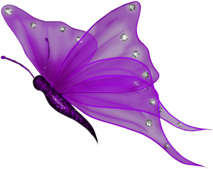 Sparkling Purple Butterfly PNG image