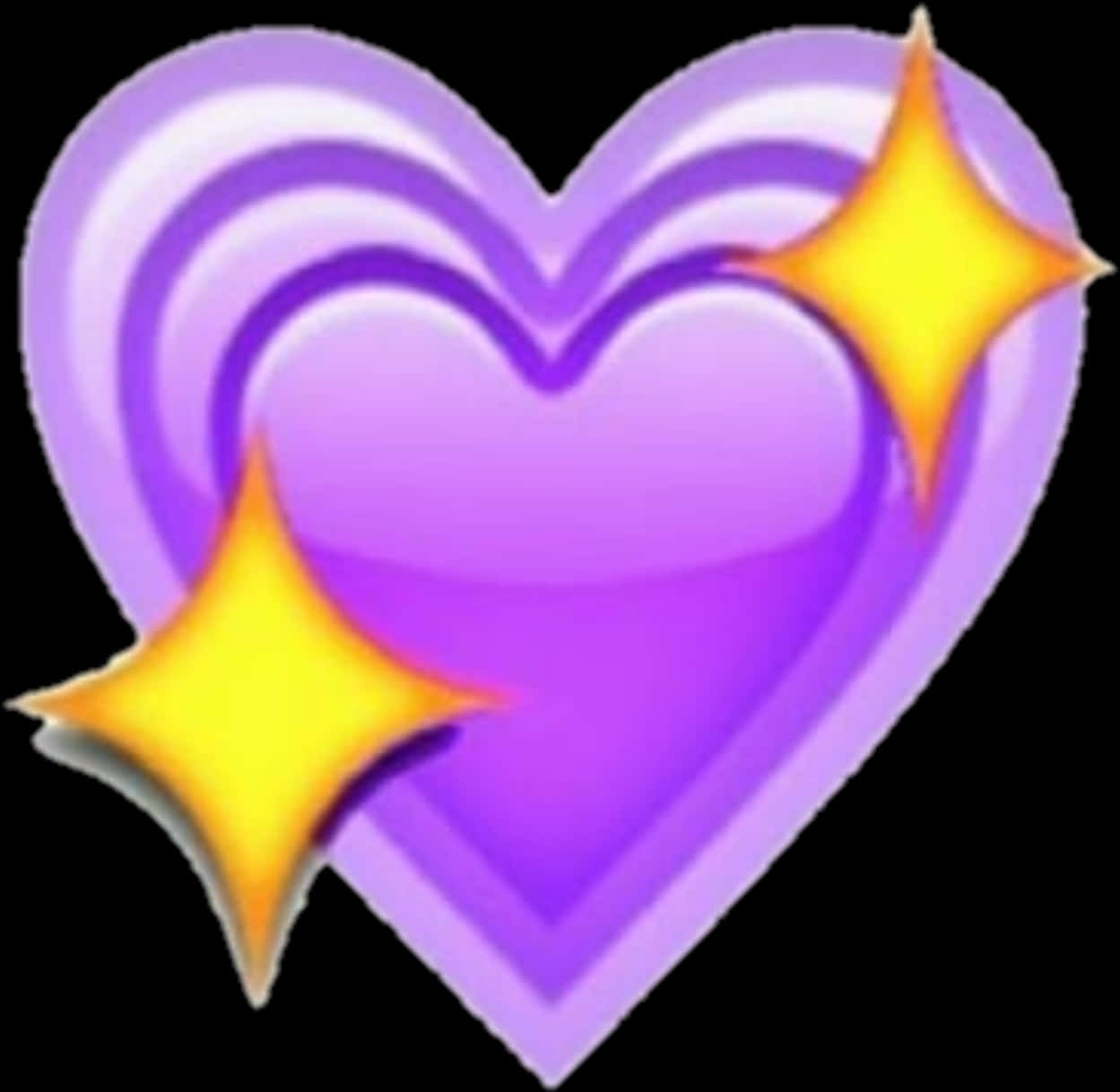 Sparkling Purple Heart Emoji PNG image