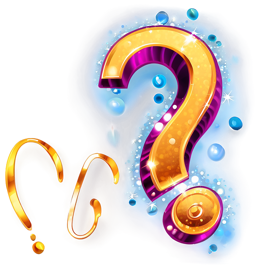 Sparkling Question Mark Transparent Png 05262024 PNG image