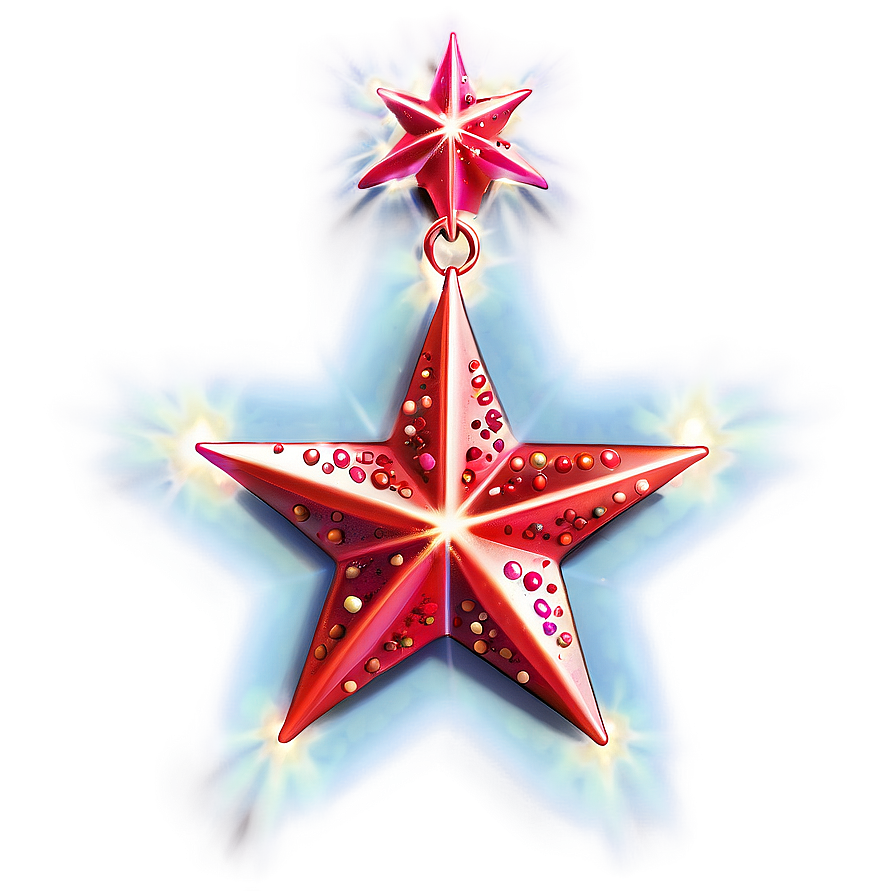 Sparkling Red Star Png 05232024 PNG image