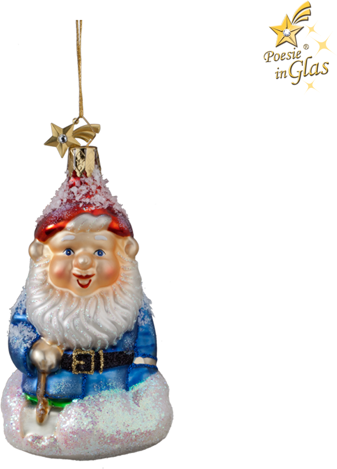 Sparkling Santa Christmas Ornament PNG image