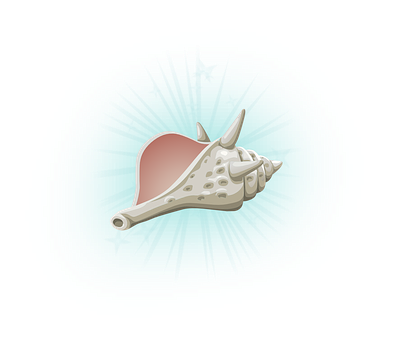 Sparkling Seashell Illustration PNG image