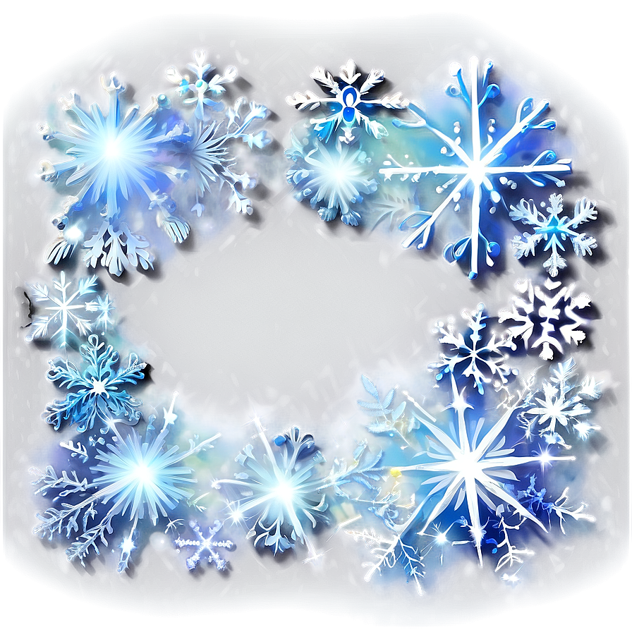 Sparkling Snow Border Png 06282024 PNG image