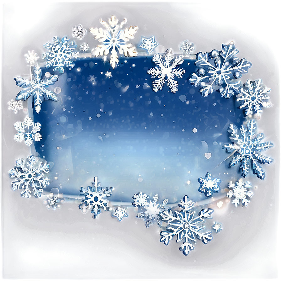 Sparkling Snow Border Png 80 PNG image