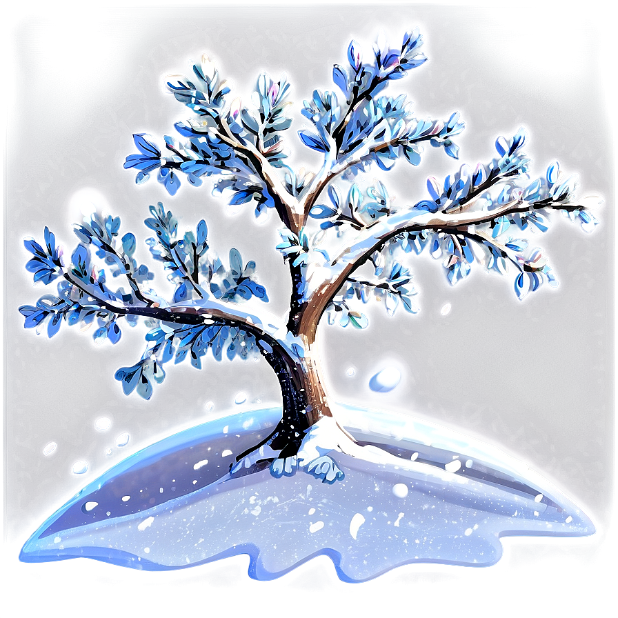 Sparkling Snow Tree Png 06272024 PNG image