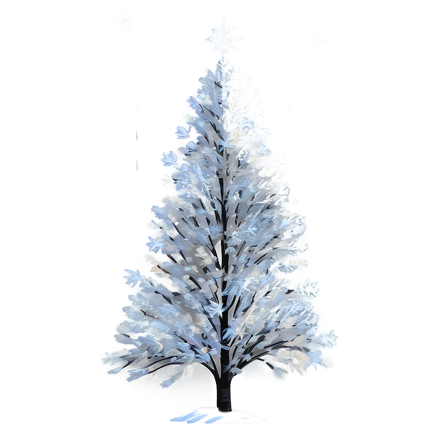 Sparkling Snowy Tree Png 06212024 PNG image