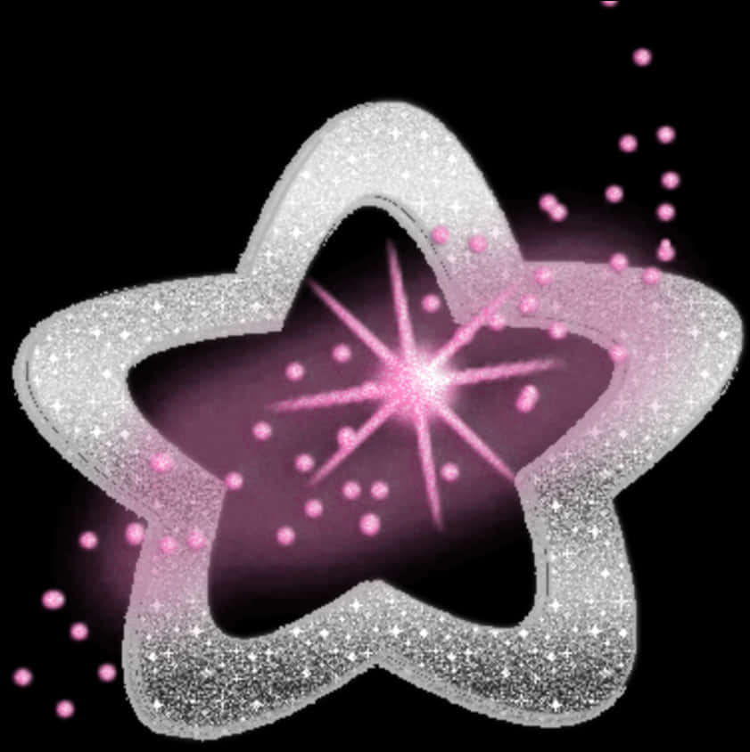 Sparkling Star Glitter Effect PNG image