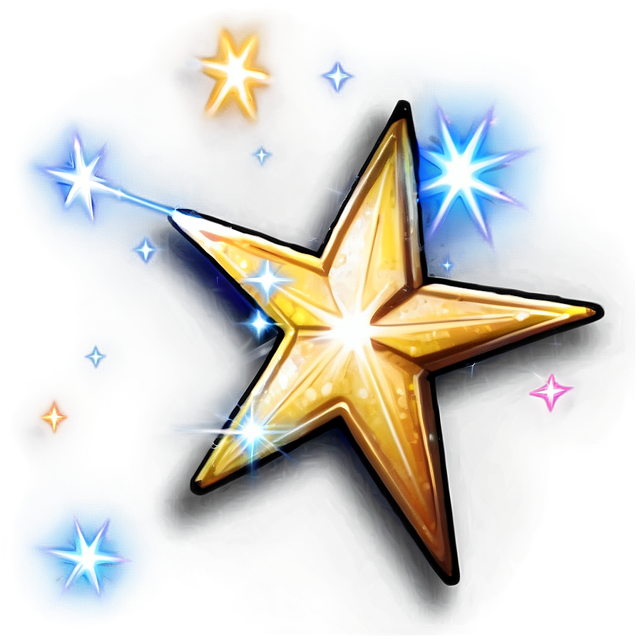 Sparkling Star Sticker Png 06132024 PNG image