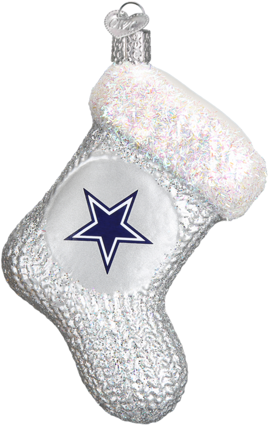 Sparkling_ Stocking_ Ornament PNG image