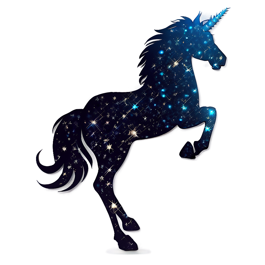 Sparkling Unicorn Silhouette Png Fsi68 PNG image