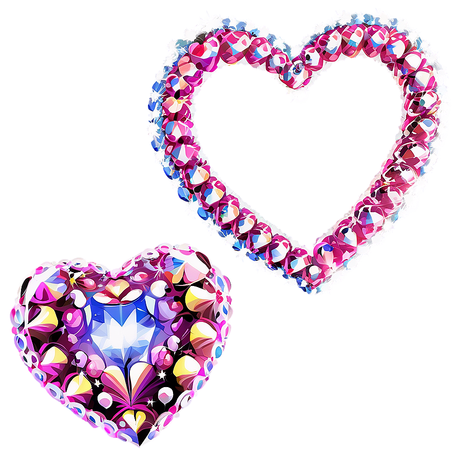 Sparkling Valentine Heart Png 8 PNG image