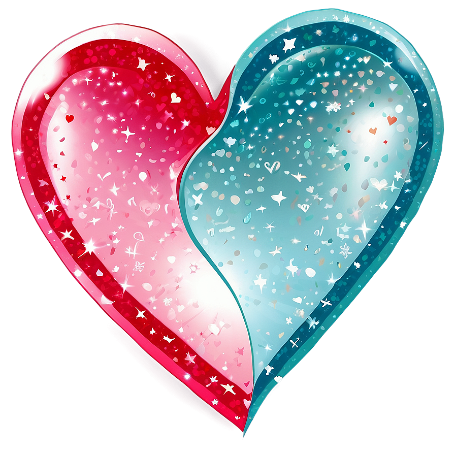 Sparkling Valentine Heart Png Vrn PNG image