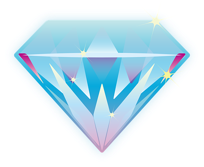 Sparkling Vector Diamond Illustration PNG image