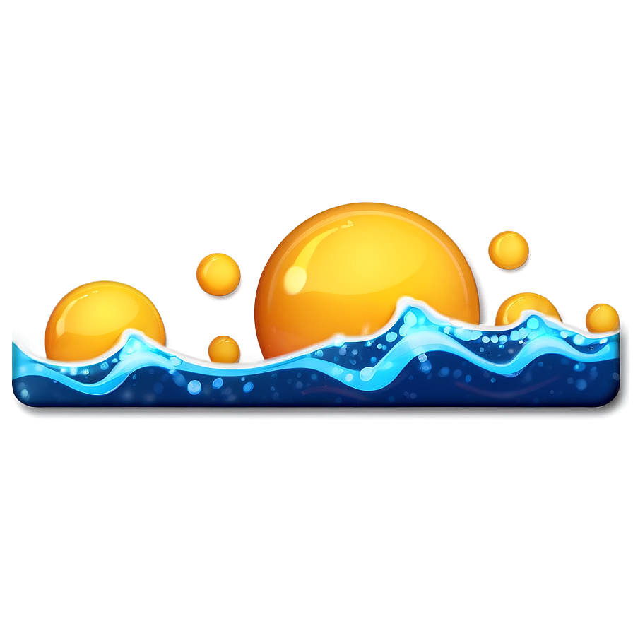 Sparkling Wave Emoji Png 27 PNG image