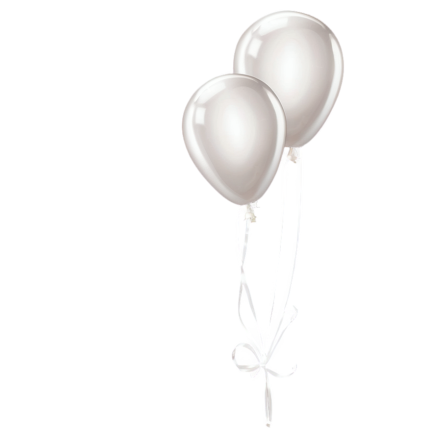 Sparkling White Balloons Png Tib PNG image