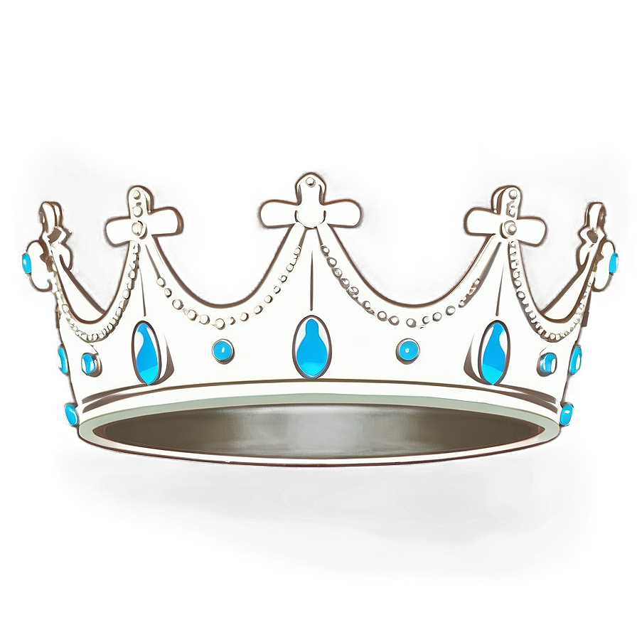 Sparkling White Crown Png 6 PNG image