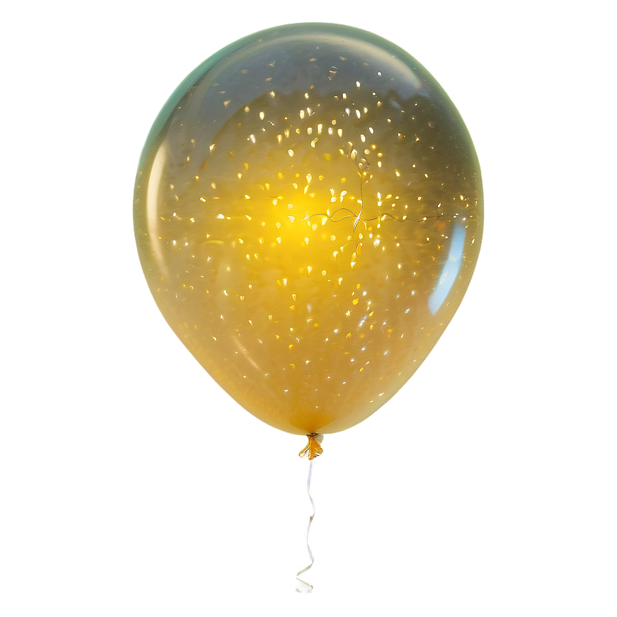 Sparkling Yellow Balloon Png 06262024 PNG image