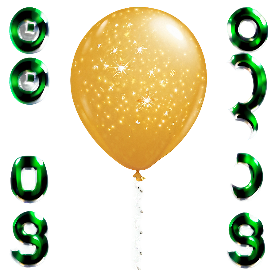 Sparkling Yellow Balloon Png Atv43 PNG image