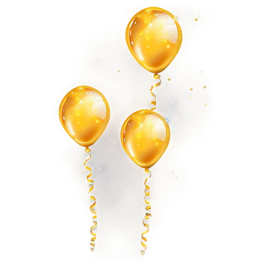 Sparkling Yellow Balloon Png Dqr PNG image