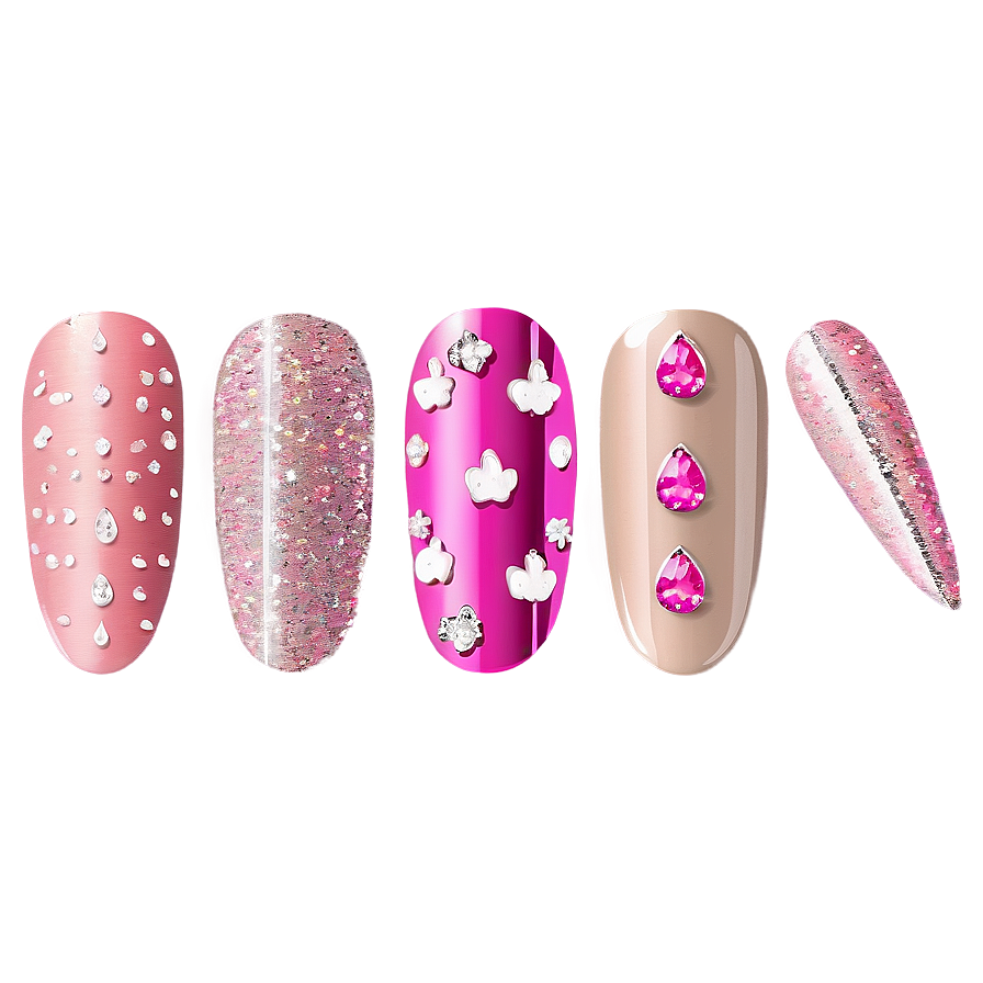 Sparkly Acrylic Nails Designs Png 06202024 PNG image