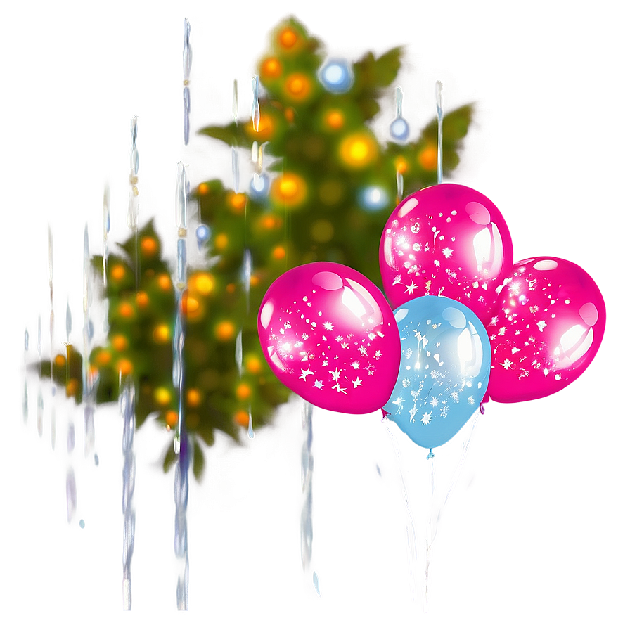 Sparkly Pink Balloons Festivity Png 06122024 PNG image