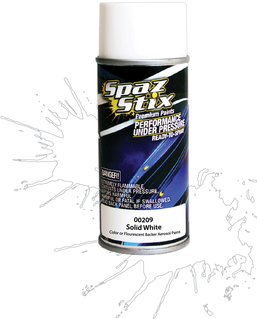 Spaz Stix Solid White Spray Paint Can PNG image