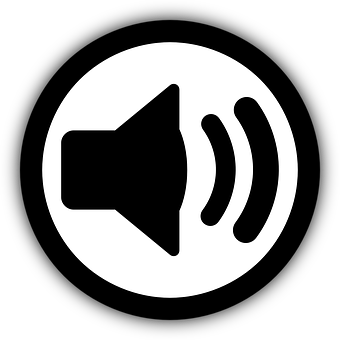 Speaker Icon Black Background PNG image