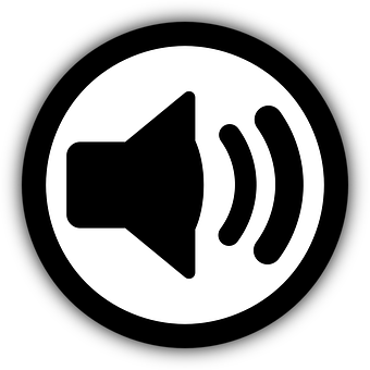 Speaker Icon Blackand White PNG image