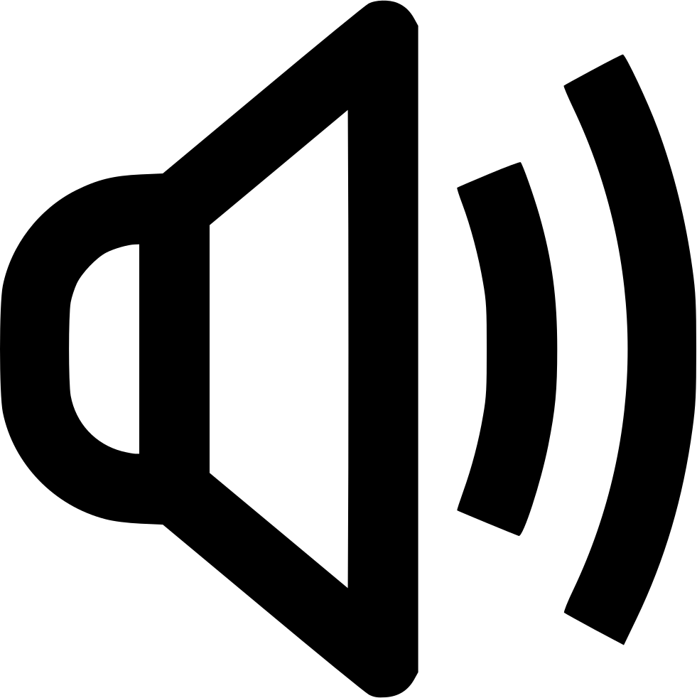 Speaker Volume Icon Black PNG image