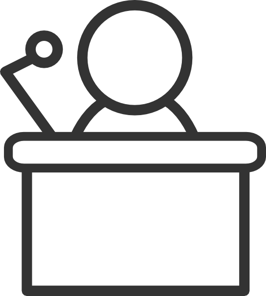 Speakerat Podium Icon PNG image