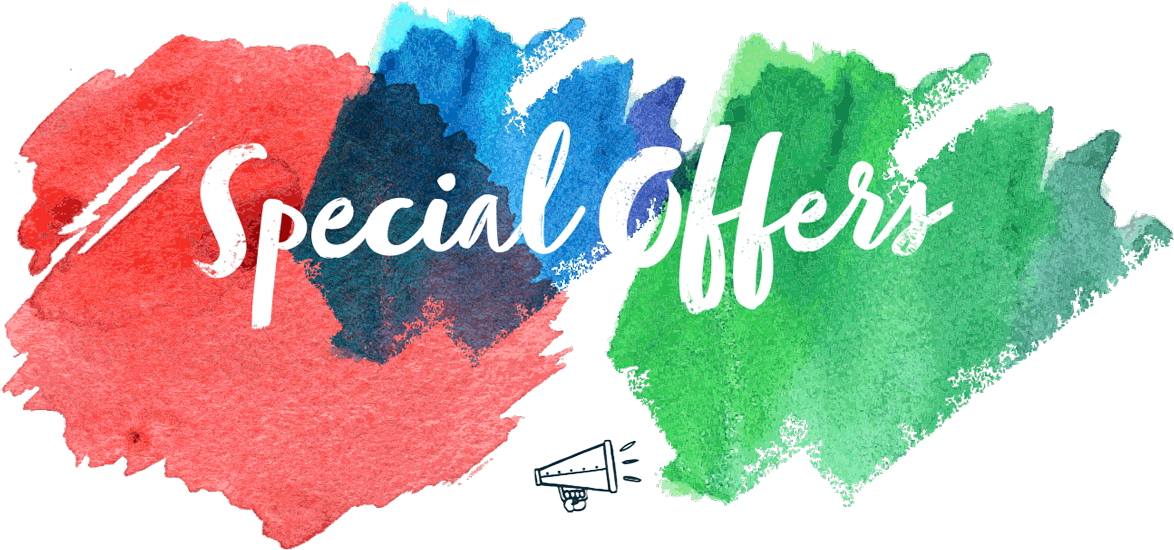 Special Offers Watercolor Banner PNG image