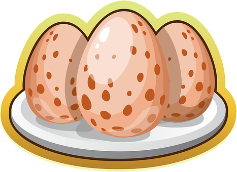 Speckled Eggs Cartoon Illustration PNG image