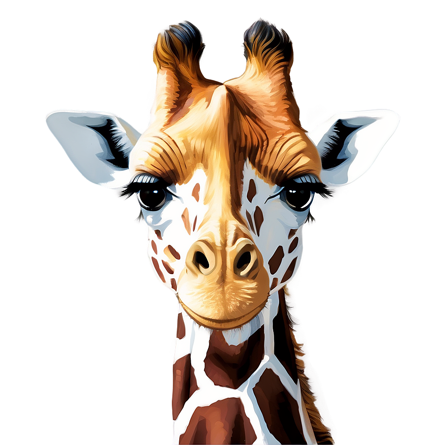 Speckled Giraffe Close-up Png 05062024 PNG image