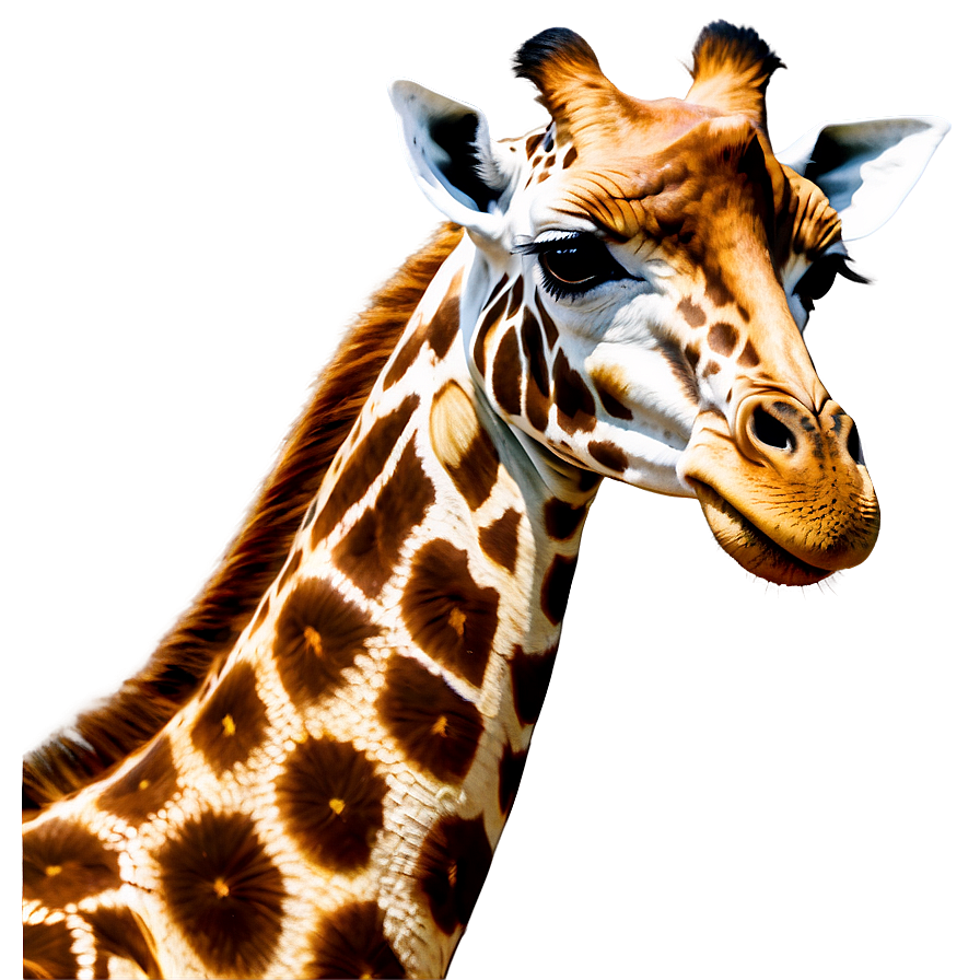 Speckled Giraffe Close-up Png 63 PNG image