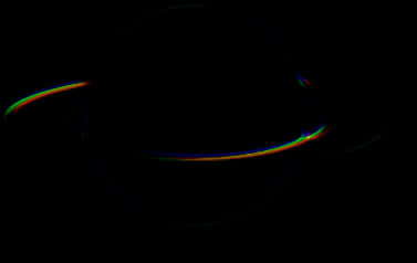Spectral Ringed Planet PNG image