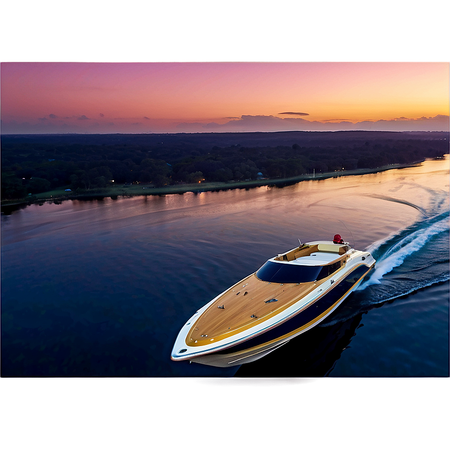 Speed Boat At Dusk Png 06282024 PNG image