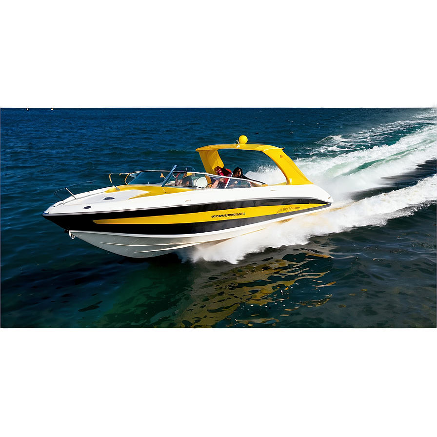 Speed Boat In Action Png 06282024 PNG image