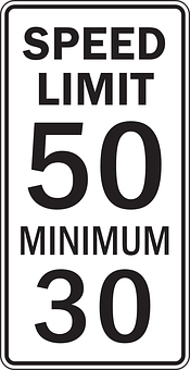 Speed Limit Sign50 Minimum30.jpg PNG image