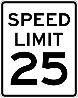 Speed Limit25 Sign PNG image