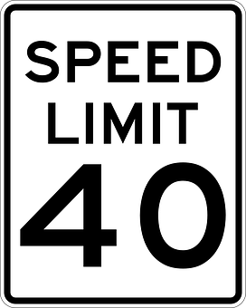 Speed Limit40 Sign PNG image