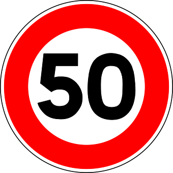 Speed Limit50 Sign PNG image