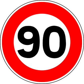Speed Limit90 Sign PNG image