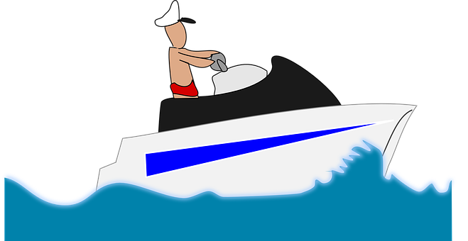 Speedboat Graphic Illustration PNG image
