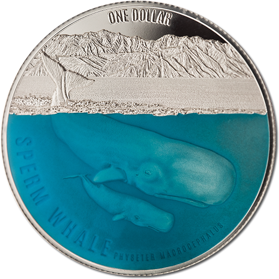 Sperm Whale Commemorative Coin PNG image