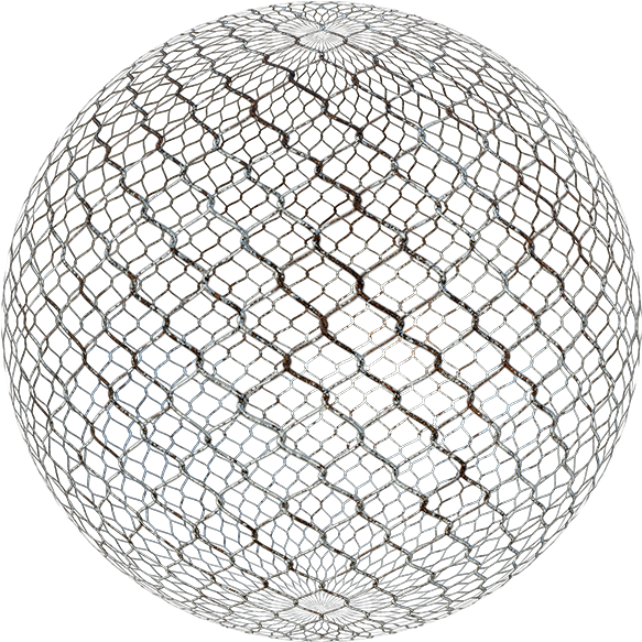 Spherical Chain Link Fence Pattern PNG image