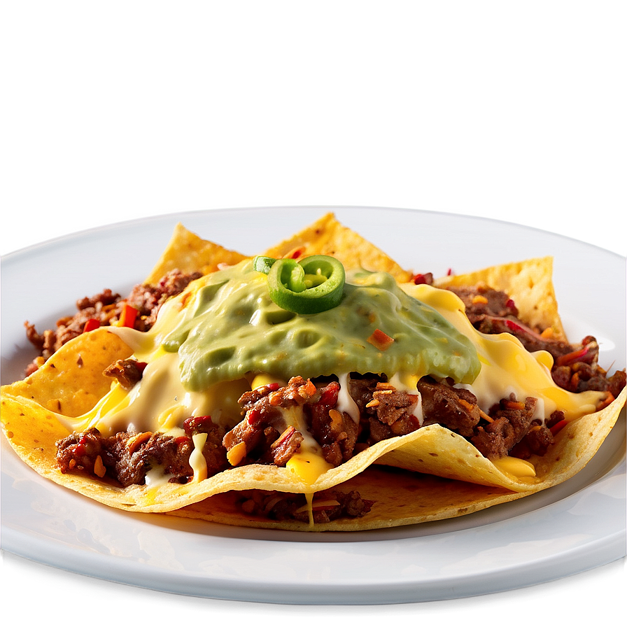 Spicy Beef Nachos Delight Png 06122024 PNG image