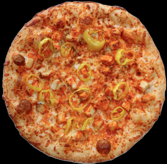 Spicy Chicken Pepper Pizza.jpg PNG image