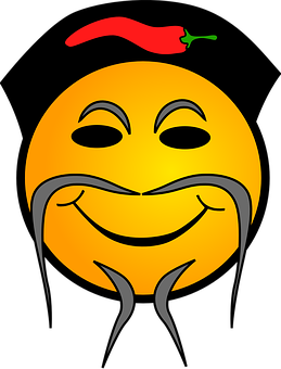 Spicy Hot Smiley Face PNG image