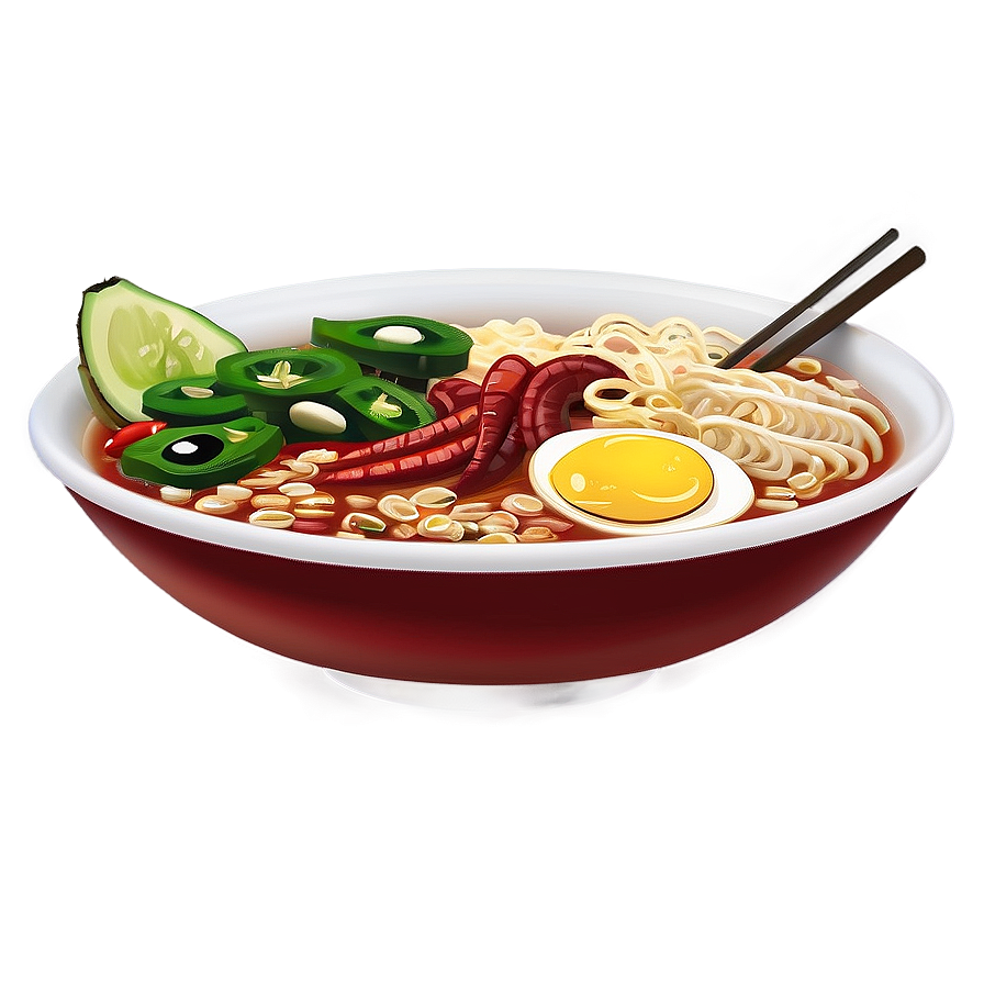 Spicy Ramen Bowl Png Qgv38 PNG image